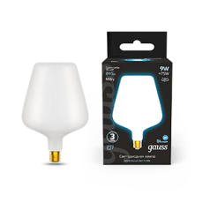 Лампа светодиодная Filament V160 9W 890lm 4100К Е27 milky LED 1/6 | 1016802209 | Gauss