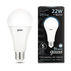 Лампа светодиодная Black LED A70 22W E27 1640lm 4100K | 102502222 | Gauss