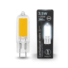 Лампа светодиодная Black LED G4 AC220-240V 3.5W 260lm 4100K Glass | 107807203 | Gauss