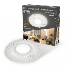 Светильник точечный встраиваемый Backlight BL134 Кругл./узор. Белый, Gu5.3, 3W, LED 3000K | BL134 | Gauss