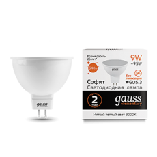 Лампа светодиодная LED 9Вт GU5.3 220В 2700К Elementary MR16 | 13519 | Gauss