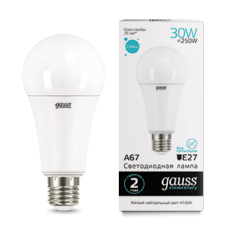 Лампа светодиодная LED 30Вт E27 220В 4100К A67 Elementary | 73229 | Gauss