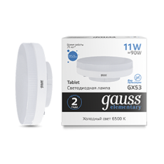 Лампа светодиодная LED Elementary GX53 11W 850lm 6500K 1/10/100 | 83831 | Gauss