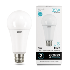 Лампа светодиодная LED Elementary A67 35W E27 2740lm 4100K | 70225 | Gauss