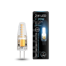 Лампа светодиодная LED 2Вт G4 12В 4100К | 207707202 | Gauss