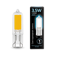 Лампа светодиодная LED 3,5Вт G9 AC220-240В 4100К Glass | 107809203 | Gauss