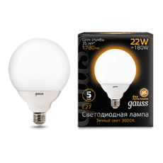 Лампа светодиодная Black LED G125 E27 22W 1780lm 3000K | 105102122 | Gauss