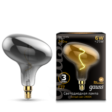 Лампа светодиодная LED Vintage Filament Flexible FD180 6W E27 220*280mm Gray 2400K 1/6 | 165802008 | Gauss