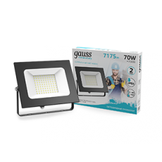 Прожектор светодиодный Elementary 70W 7175lm 4000К 175-265V IP65 черный LED 1/10 | 613100270 | Gauss