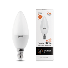 Лампа светодиодная LED Elementary Свеча 12W 880lm E14 3000K | 33112 | Gauss