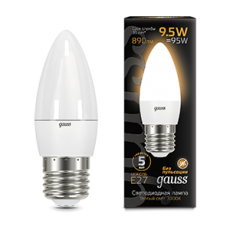 Лампа светодиодная Black LED Свеча E27 9.5W 890lm 3000К | 103102110 | Gauss