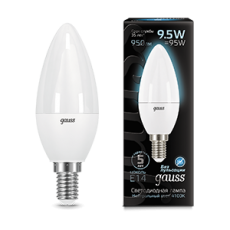 Лампа светодиодная LED 9.5Вт E14 220В 4100К Candle (свеча) | 103101210 | Gauss