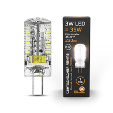 Лампа светодиодная LED 3Вт G4 12В 2700К | 207707103 | Gauss