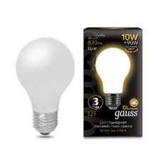 Лампа светодиодная Black LED Filament A60 OPAL E27 10W 820lm 2700К | 102202110 | Gauss