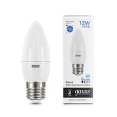Лампа светодиодная Elementary Свеча 12W 950lm 6500K E27 LED 1/10/100 | 30232 | Gauss