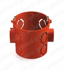Коробка установочная 68x62 с саморезами красная | GE40011-06 | GREENEL