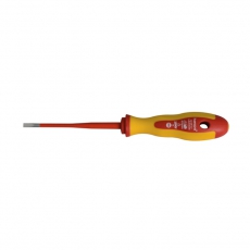 Отвёртка двухкомпонентная шлицевая VDE 4х100 мм SL 1x4, серия Slim, 1000В | 102917 | Haupa