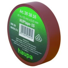 Изолента ПВХ, цвет коричневый, шир. 19 мм, длина 20 м, d 74 мм | 263858 | Haupa
