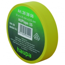 Изолента ПВХ 19 мм x 33 м цвет желтый | 263888 | Haupa