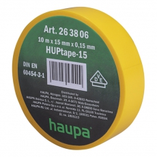Изолента ПВХ, 19 мм x 25 м, цвет желтый | 263908 | Haupa