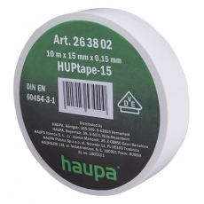 Изолента ПВХ, 19 мм x 25 м, цвет белый | 263904 | Haupa