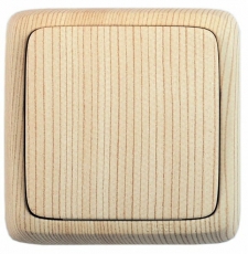 Переключатель открытой установки, одноклавишный, цвет сосна | ВА16-161-02 | HEGEL