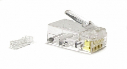 Разъем под витую пару PLUG-8P8C-UV-C6-100 RJ-45(8P8C) кат.6 (50 µ