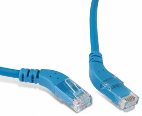 Патч-корд PC-APM-UTP-RJ45/R45-RJ45/R45-C5e-2M-LSZH-BL U/UTP угловой, правый 45°-правый 45°, Cat.5e, LSZH, 2 м, синий | 231822 | Hyperline
