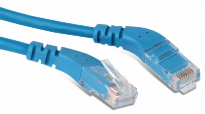 Патч-корд PC-APM-UTP-RJ45/L45-RJ45/R45-C5e-5M-LSZH-BL U/UTP угловой, левый 45°-правый 45°, Cat.5e, LSZH, 5 м, синий | 232881 | Hyperline