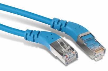 Патч-корд PC-APM-STP-RJ45/L45-RJ45/R45-C5e-2M-LSZH-BL F/UTP угл.,экранир.левый 45°-правый 45°,Cat.5e,LSZH,2м,синий | 232895 | Hyperline