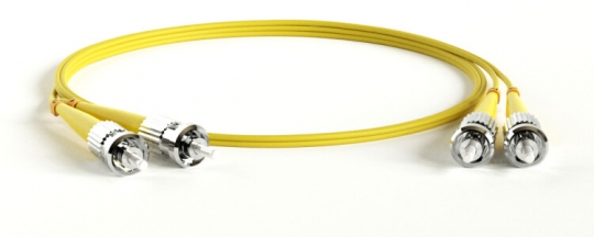 Патч-корд FC-D2-9-ST/UR-ST/UR-H-15M-LSZH-YL волоконно-оптический (шнур) SM 9/125 (OS2), ST/UPC-ST/UPC, 2.0 мм, duplex, LSZH, 15 м | 245028 | Hyperline