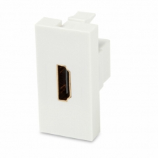 M45/2-HDMI-WH Модуль розетки HDMI, 1М, 45x22.5мм, белый | 250104 | Hyperline