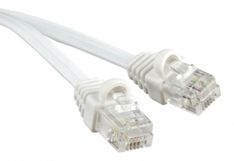 PC-RJ12-RJ12-3M-WH Патч-корд телефонный, 3 м | 18630 | Hyperline