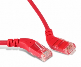 Патч-корд PC-APM-UTP-RJ45/R45-RJ45/R45-C5e-5M-LSZH-RD U/UTP угловой, правый 45°-правый 45°, Cat.5e, LSZH, 5 м, красный | 232800 | Hyperline