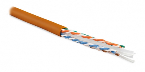 Кабель витая пара UUTP4-C6-S23-IN-LSZH-OR-305 (305м) U/UTP,кат.6,4п.(23AWG),одн.(solid),с разд.,LSZH,нг(С)-HF,–20°C–+75°C,оранж. | 47461 | Hyperline