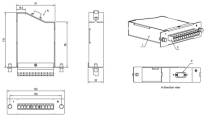 Кассетавол.-оптическая FO-CSS-W120H32-9-1MTPM-12LC-BL 1xMTP (папа),120x32мм,12LC адапт.(синий),12вол.,OS2,10Gig | 48098 | Hyperline