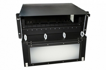 Патч-панель FO-19BX-4U-F2-12xSLT-W120H32-EMP 19”ун,пуст.кор,4U,фик.рама вер,12вер.сл,вм12 FPMпан.с ад/12 CSS опт.кас120х32мм | 47932 | Hyperline