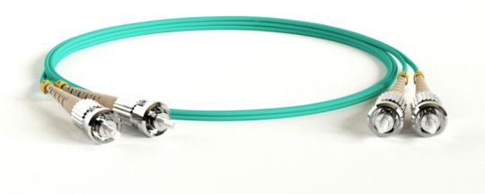 Патч-корд FC-D2-503-ST/PR-ST/PR-H-3M-LSZH-AQ волоконно-оптический (шнур) MM 50/125(OM3), ST-ST, 2.0 мм, duplex, LSZH, 3 м | 247727 | Hyperline