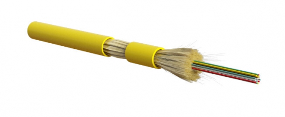 FO-MC3-IN-9S-12-LSZH-YL Кабель волоконно-оптический 9/125 (SMF-28 Ultra) одномодовый, MPO/MTP, 12 волокон LSZH, желтый | 390898 | Hyperline