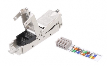 CA3-IDC-C6A-SH-F-SL Проходной адаптер (coupler), категория 6A, полный экран, IDC | 431371 | Hyperline
