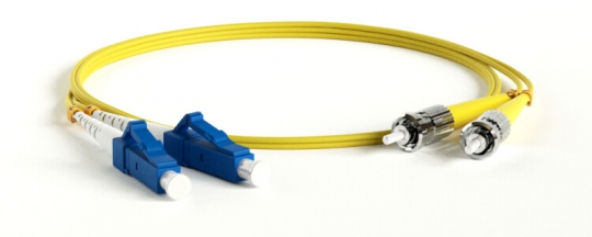 Патч-корд FC-D2-9-LC/UR-ST/UR-H-1M-LSZH-YL волоконно-оптический (шнур) SM 9/125 (OS2), LC/UPC-ST/UPC, 2.0 мм, duplex, LSZH, 1 м | 28143 | Hyperline