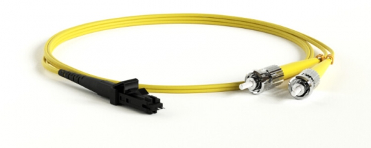 Патч-корд FC-D2-9-MTRJM/UR-ST/UR-H-2M-LSZH-YL волоконно-оптический (шнур) SM 9/125 (OS2), ST-MTRJ(папа), 2.0 мм, duplex, LSZH, 2 м | 28115 | Hyperline
