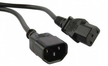 Кабель питания PWC-IEC13-IEC14-1.0-BK монитор-компьютер IEC 320 C13 - IEC 320 C14 (3x0.75), 10A, прямая вилка, 1м, цвет черный | 43793 | Hyperline