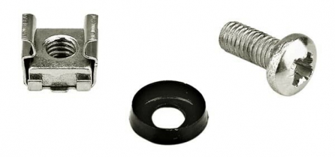 Комплект CNS-M6-16 винт M6, квадратная гайка, шайба (16 мм) | 48342 | Hyperline