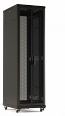 TTR-4288-DD-RAL9005 Шкаф напольный 19-дюймовый, 42U, 2055x800х800 мм (ВхШхГ), 2 вертикальных кабельных организатора| 425253 | Hyperline