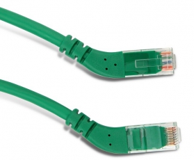 Патч-корд PC-APM-UTP-RJ45/R45-RJ45/R45-C6-1M-LSZH-GN U/UTP угловой, правый 45°-правый 45°, Cat.6, LSZH, 1 м, зеленый | 232994 | Hyperline