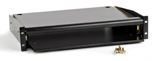 Полка выдвижная TMKP-220-RAL9004 для клавиатуры с панелью для мыши, цвет черный (RAL 9004) | 32507 | Hyperline