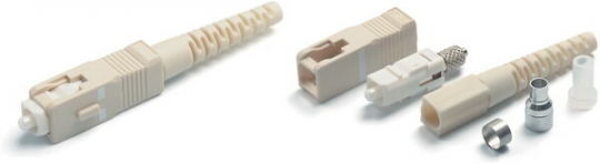 Разъем клеевой SC-MM-3 SC, MM (для многомодового кабеля), 3 мм, simplex, (белый) | 15984 | Hyperline
