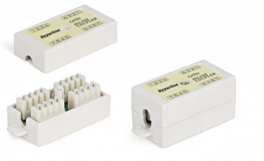 Адаптер проходной CA-IDC-C5e-WH (coupler), Dual IDC, категория 5e, 4 пары | 23533 | Hyperline