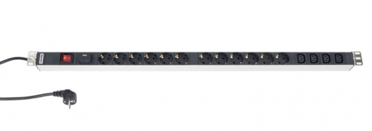 Блок розеток SHT-12SH-4IEC-SF-2.5EU,12роз.+4хIEC320 C13,16A,выкл.,защ.от перенапр.,шнур2.5м(944x44.4x44.4мм) | 29236 | Hyperline